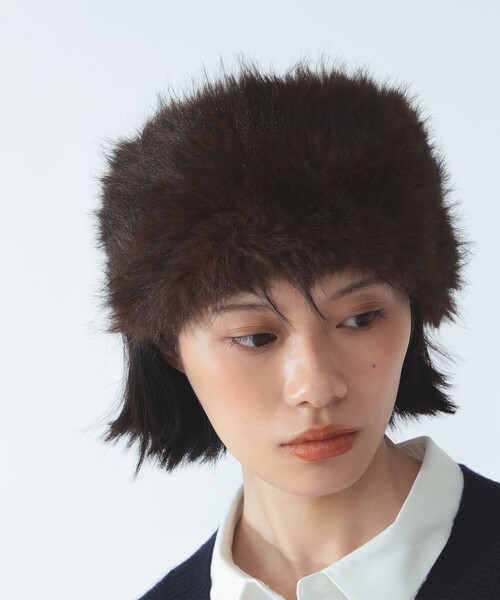 Ray BEAMS(レイビームス)の「ファー ヘアバンド(その他ヘアアクセサリー・レディース・ホワイト/ダークブラウン・ONE SIZE)」の6枚目の写真
