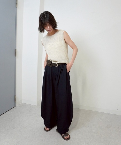 gossara(ゴサラ)の「【大人可愛いを叶える】ボートネックノースリニット(ニット/セーター・レディース・ホワイト/ブラック/ベージュ・FREE)」の8枚目の写真