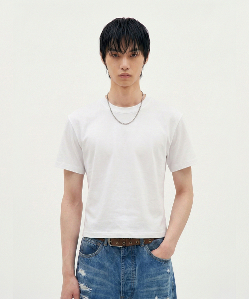 PROCESS(プロセス)の「Essential Crop tee - White(Tシャツ/カットソー・メンズ・ホワイト・FREE)」の1枚目の写真