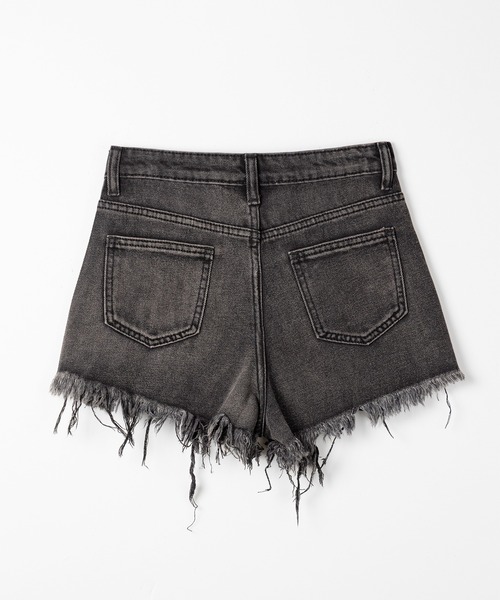 me+em select（ミームセレクト）の「【 ２color ／ ３size 】ラインストーンクラッシュダメージデニムショートパンツ／Rhinestone crash damage denim short pants（デニムパンツ・レディース・ブラック/ブルー・LARGE/MEDIUM/SMALL）」の21枚目の写真