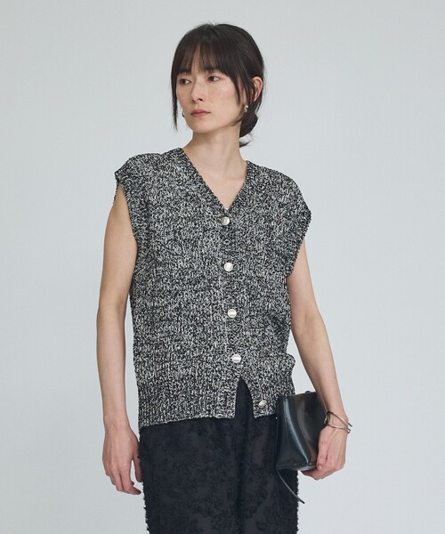 qualite(カリテ)の「ドライモール畦ニット(ニット/セーター・レディース・ブラック/オレンジ系その他・フリー)」の9枚目の写真