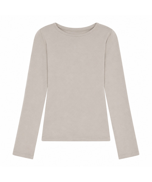 COSO(コソ)の「オーガニック ベーシック 長袖 Tシャツ (7 COLORS)(Tシャツ/カットソー・レディース・ホワイト/スカイブルー/ブラウン/ベージュ/バーガンディー/チャコール/ブラック・1/2/3/4)」の9枚目の写真
