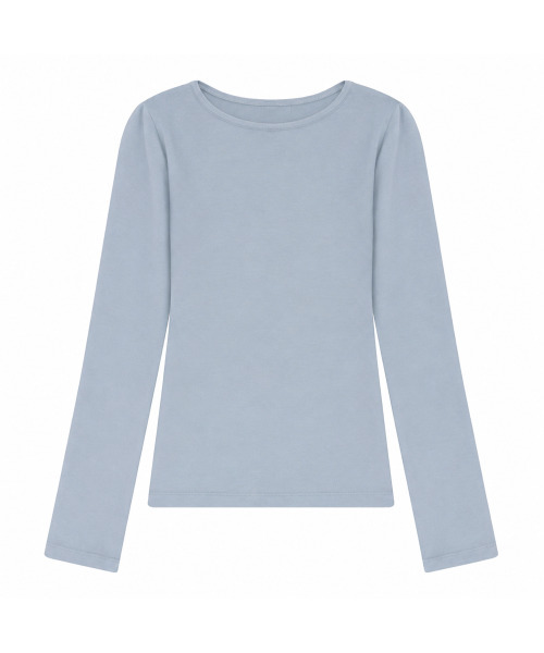 COSO(コソ)の「オーガニック ベーシック 長袖 Tシャツ (7 COLORS)(Tシャツ/カットソー・レディース・ホワイト/スカイブルー/ブラウン/ベージュ/バーガンディー/チャコール/ブラック・1/2/3/4)」の11枚目の写真