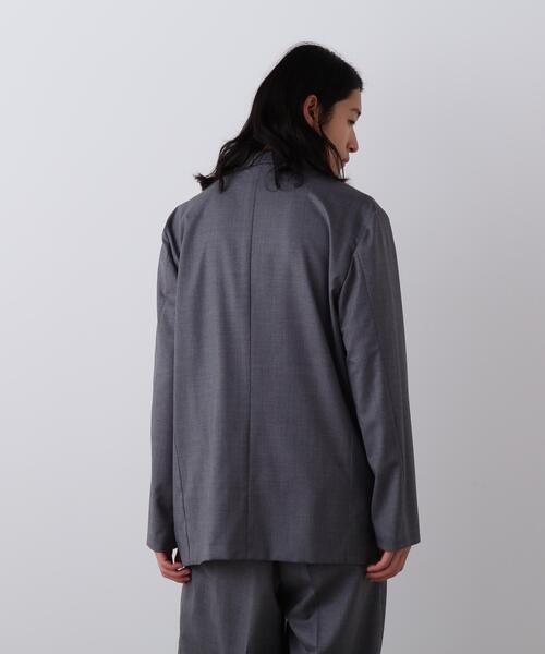 YLEVE（イレーヴ）の「YLEVE / SUPER120'S CHAMBRAY WOOL JACKET（テーラードジャケット・メンズ・グレー・5/4）」の5枚目の写真