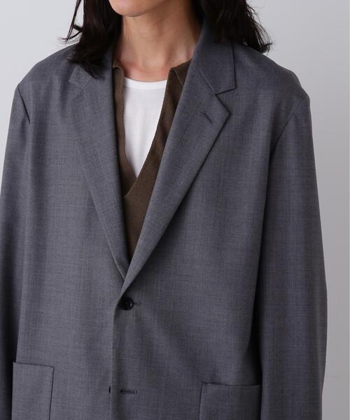 YLEVE（イレーヴ）の「YLEVE / SUPER120'S CHAMBRAY WOOL JACKET（テーラードジャケット・メンズ・グレー・5/4）」の6枚目の写真