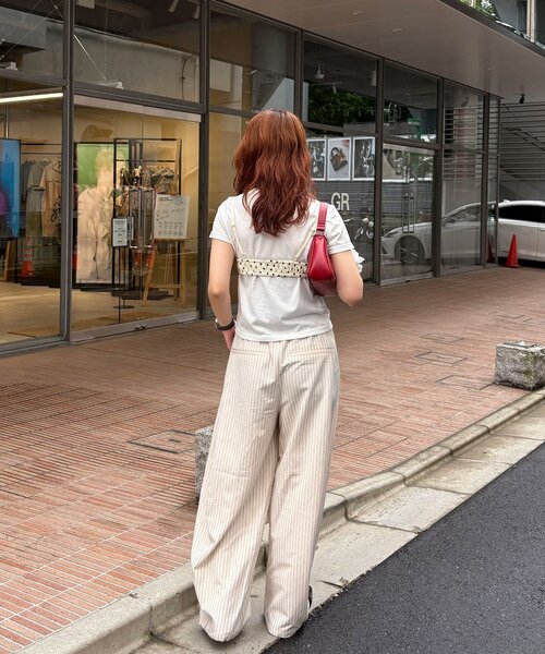 CIAOPANIC(チャオパニック)の「ドットフロッキーチュールブラビスチェ(キャミソール・レディース・グレー/ミント/ホワイト・ONE SIZE)」の22枚目の写真