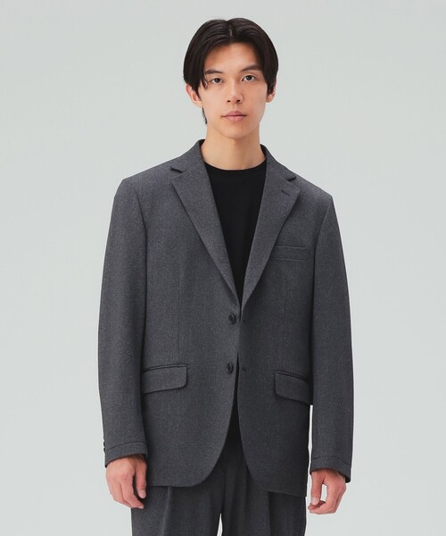 BEAMS HEART(ビームスハート)の「裏起毛 テーラード ジャケット(セットアップ対応)(テーラードジャケット・メンズ・ブラック/チャコールグレー・X-LARGE/LARGE/MEDIUM/SMALL)」の1枚目の写真