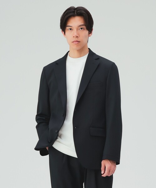 BEAMS HEART(ビームスハート)の「裏起毛 テーラード ジャケット(セットアップ対応)(テーラードジャケット・メンズ・ブラック/チャコールグレー・X-LARGE/LARGE/MEDIUM/SMALL)」の2枚目の写真