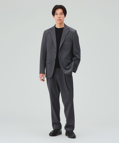 BEAMS HEART(ビームスハート)の「裏起毛 テーラード ジャケット(セットアップ対応)(テーラードジャケット・メンズ・ブラック/チャコールグレー・X-LARGE/LARGE/MEDIUM/SMALL)」の3枚目の写真