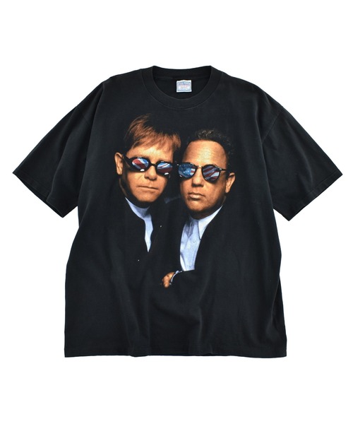 VINTAGE(ヴィンテージ)の「【USED】90’s All Sports “BILLY JOEL & ELTON JOHN/ SPRING OF '95“ バンドTシャツ USA製(Tシャツ/カットソー・メンズ・ブラック・X-LARGE)」の1枚目の写真