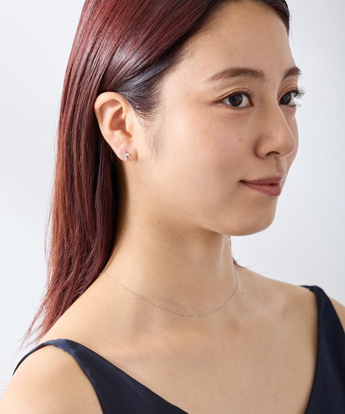 CALIN　STANDARD（カリンスタンダード）の「◆金属アレルギー対応◆◆made in japan◆【高品質ポスト】　キュービックフラワー　ジルコニアセラミックポストピアス（ピアス（両耳用）・レディース・ピンクゴールド/シルバー/ゴールド・FREE）」の8枚目の写真