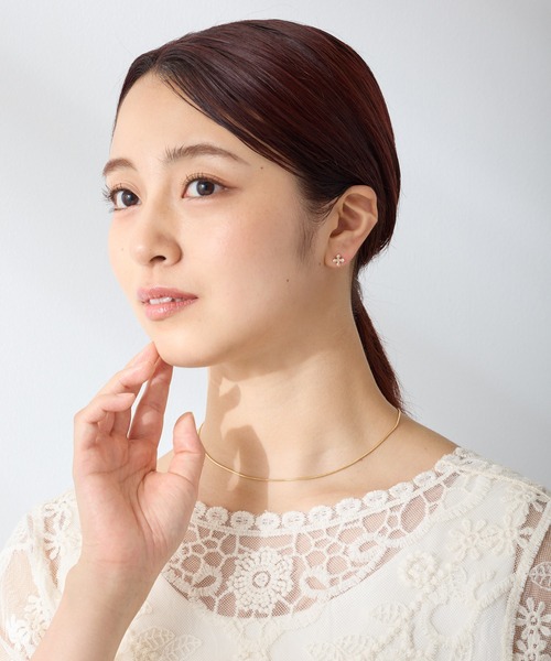 CALIN　STANDARD（カリンスタンダード）の「◆金属アレルギー対応◆◆made in japan◆【高品質ポスト】　キュービックフラワー　ジルコニアセラミックポストピアス（ピアス（両耳用）・レディース・ピンクゴールド/シルバー/ゴールド・FREE）」の14枚目の写真