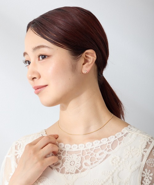 CALIN　STANDARD（カリンスタンダード）の「◆金属アレルギー対応◆◆made in japan◆【高品質ポスト】　キュービックフラワー　ジルコニアセラミックポストピアス（ピアス（両耳用）・レディース・ピンクゴールド/シルバー/ゴールド・FREE）」の15枚目の写真