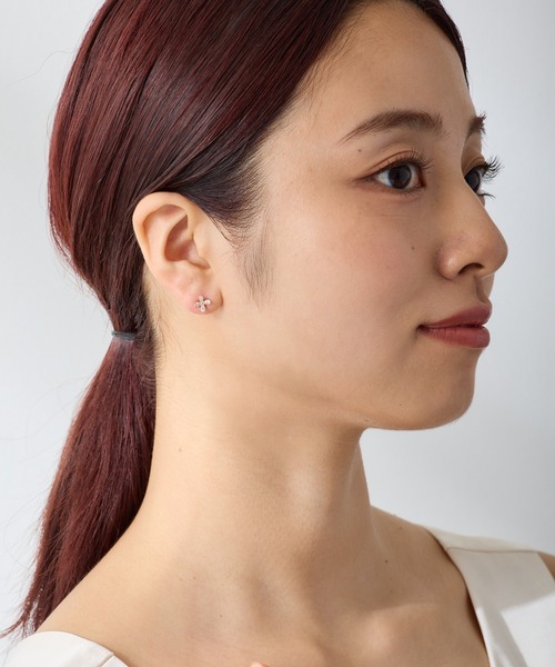 CALIN　STANDARD（カリンスタンダード）の「◆金属アレルギー対応◆◆made in japan◆【高品質ポスト】　キュービックフラワー　ジルコニアセラミックポストピアス（ピアス（両耳用）・レディース・ピンクゴールド/シルバー/ゴールド・FREE）」の17枚目の写真