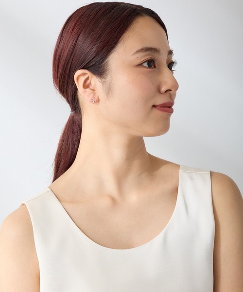 CALIN　STANDARD（カリンスタンダード）の「◆金属アレルギー対応◆◆made in japan◆【高品質ポスト】　キュービックフラワー　ジルコニアセラミックポストピアス（ピアス（両耳用）・レディース・ピンクゴールド/シルバー/ゴールド・FREE）」の18枚目の写真