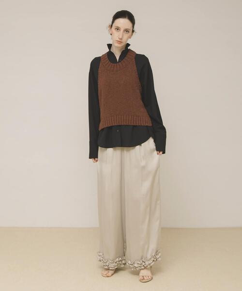LAATO(ラート)の「frill frill pants(その他パンツ・レディース・ブラック/グレー系その他/ダークブラウン・FREE)」の18枚目の写真