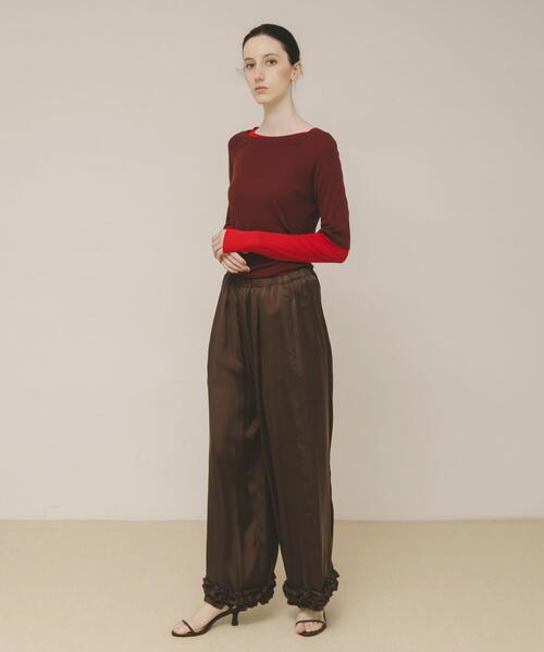 LAATO(ラート)の「frill frill pants(その他パンツ・レディース・ブラック/グレー系その他/ダークブラウン・FREE)」の13枚目の写真