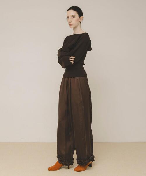 LAATO(ラート)の「frill frill pants(その他パンツ・レディース・ブラック/グレー系その他/ダークブラウン・FREE)」の18枚目の写真