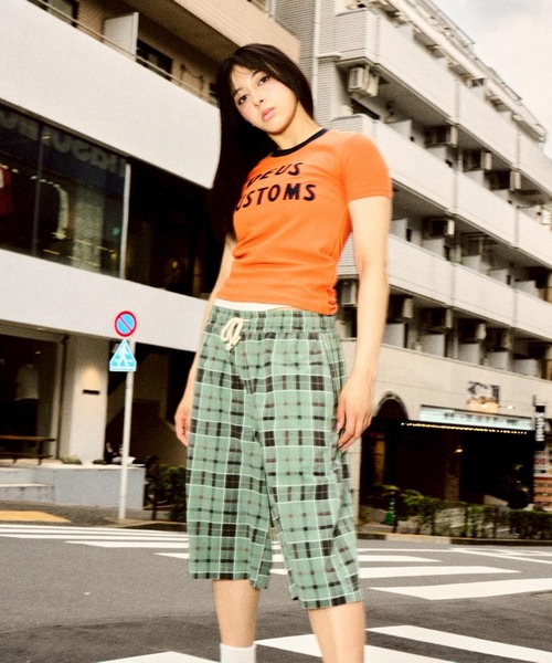 JOINT WORKS（ジョイントワークス）の「チェック バミューダショーツ / J UK CHECK BERMUDA SHORTS（その他パンツ・レディース・ピンク/グリーン・FREE）」の5枚目の写真