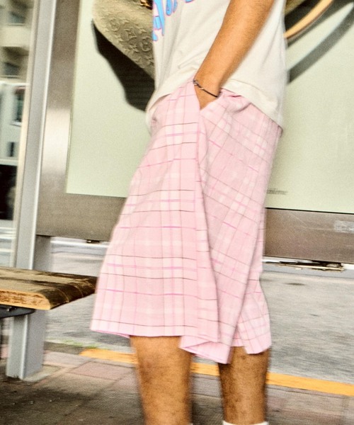JOINT WORKS（ジョイントワークス）の「チェック バミューダショーツ / J UK CHECK BERMUDA SHORTS（その他パンツ・レディース・ピンク/グリーン・FREE）」の10枚目の写真