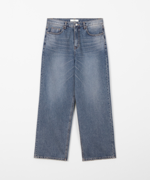 THEENDQUESTION(ジエンドクエスチョン)の「Dirty washed jeans / BLUE(デニムパンツ・レディース・その他・1/2/3)」の1枚目の写真