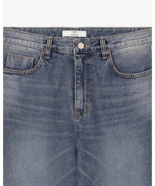 THEENDQUESTION(ジエンドクエスチョン)の「Dirty washed jeans / BLUE(デニムパンツ・レディース・その他・1/2/3)」の2枚目の写真
