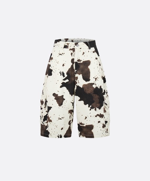 U:UME(ユーム)の「Vintage Cow Print Cropped Pants(その他パンツ・メンズ・アイボリー・SMALL/LARGE/MEDIUM/X-LARGE)」の1枚目の写真