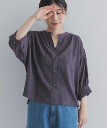 URBAN RESEARCH DOORS | 楊柳ドット5分袖ブラウス(シャツ/ブラウス)