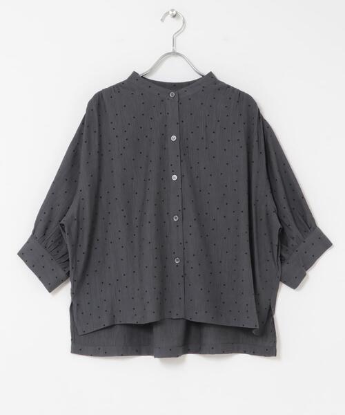 URBAN RESEARCH DOORS(アーバンリサーチドアーズ)の「楊柳ドット5分袖ブラウス(シャツ/ブラウス・レディース・チャコールグレー/ブラック/カーキ・FREE)」の21枚目の写真