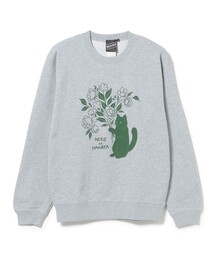 BEAMS T / "NEKO NO HANAYA" Crewneck Sweat