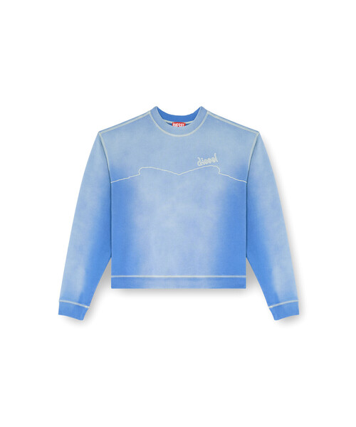 DIESEL(ディーゼル)の「ウィメンズ プルオーバースウェット F-CREW(スウェット・レディース・ブルー/ピンク系その他・SMALL/X-SMALL/X-LARGE/LARGE/MEDIUM)」の10枚目の写真
