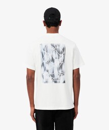 テニスボールグラフィック バックプリントTシャツ