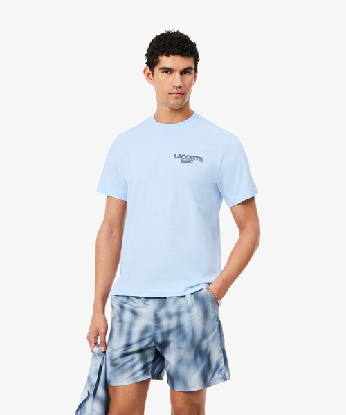 LACOSTE（ラコステ）の「テニスボールグラフィック バックプリントTシャツ（Tシャツ/カットソー・メンズ・オフホワイト/ライトブルー・3/2/5/4）」の4枚目の写真