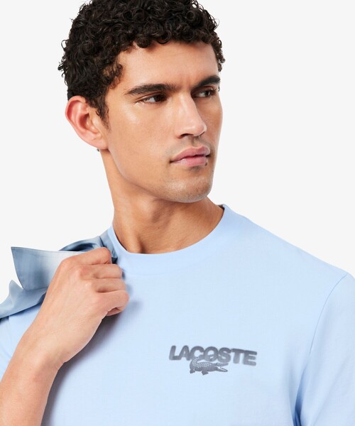 LACOSTE（ラコステ）の「テニスボールグラフィック バックプリントTシャツ（Tシャツ/カットソー・メンズ・オフホワイト/ライトブルー・3/2/5/4）」の5枚目の写真