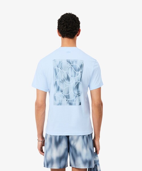 LACOSTE（ラコステ）の「テニスボールグラフィック バックプリントTシャツ（Tシャツ/カットソー・メンズ・オフホワイト/ライトブルー・3/2/5/4）」の6枚目の写真