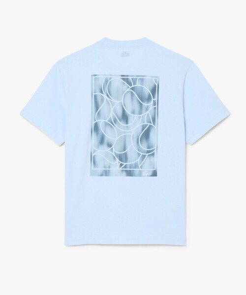 LACOSTE（ラコステ）の「テニスボールグラフィック バックプリントTシャツ（Tシャツ/カットソー・メンズ・オフホワイト/ライトブルー・3/2/5/4）」の8枚目の写真