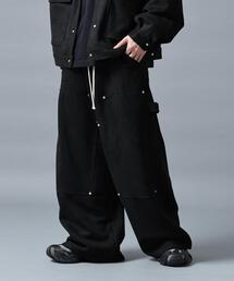 DankeSchon/ダンケシェーン/ECOSUEDE W-KNEE WIDE PANTS