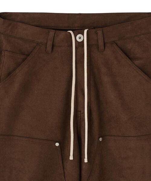 DANKE SCHON(ダンケシェーン)の「DankeSchon/ダンケシェーン/ECOSUEDE W-KNEE WIDE PANTS(その他パンツ・メンズ・ブラウン/ブラック系その他・S/M/L)」の7枚目の写真
