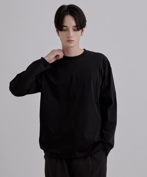 tk.TAKEO KIKUCHI（ティーケータケオキクチ）の「【接触冷感／吸水速乾】クールドライコットンTシャツ（Tシャツ/カットソー・メンズ・ホワイト/ブラック・02/03）」の12枚目の写真