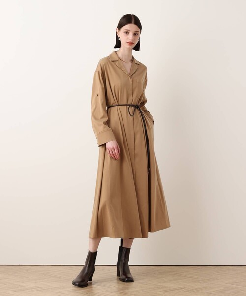 allureville(アルアバイル)の「フィブリルストレッチシャツワンピース(シャツワンピース・レディース・ブラウン/ネイビー/キャメル・2/1)」の12枚目の写真