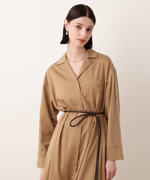 allureville(アルアバイル)の「フィブリルストレッチシャツワンピース(シャツワンピース・レディース・ブラウン/ネイビー/キャメル・2/1)」の15枚目の写真