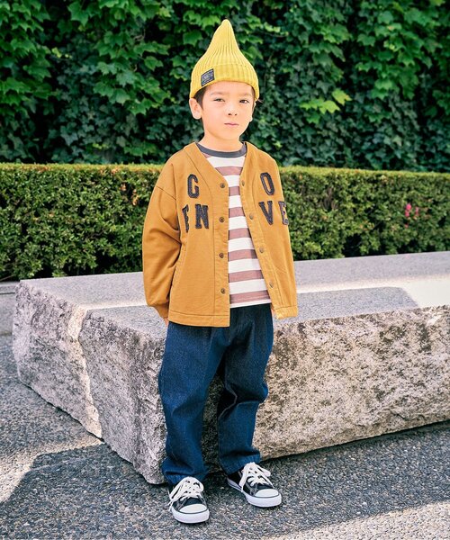F.O.KIDS（エフオーキッズ）の「レタードカーディガン（カーディガン/ボレロ・キッズ・ネイビー/キナリ/キャメル・130/140/80/90/100/110/120）」の4枚目の写真