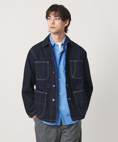 UNITED ARROWS(ユナイテッドアローズ)の「シオタ ワンウォッシュ スビンデニム カバーオール「 SLOW & 」(カバーオール・メンズ・ネイビー・L/XL/S/M)」の1枚目の写真
