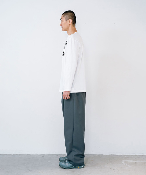 yoshiokubo(ヨシオクボ)の「yoshiokubo ヨシオクボ / Crash L/S T "GHOST TRACK" / YKF26109(Tシャツ/カットソー・メンズ・ホワイト/ブラック・3/2/1)」の7枚目の写真