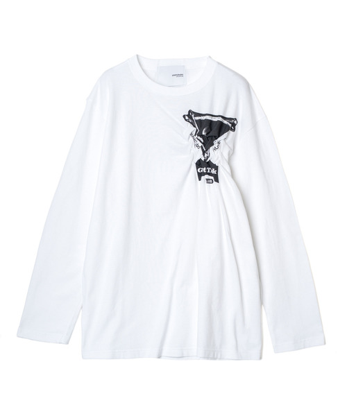 yoshiokubo(ヨシオクボ)の「yoshiokubo ヨシオクボ / Crash L/S T "GHOST TRACK" / YKF26109(Tシャツ/カットソー・メンズ・ホワイト/ブラック・3/2/1)」の12枚目の写真