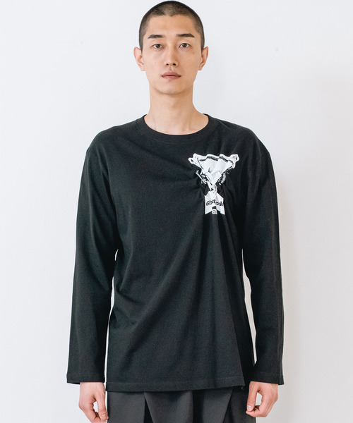 yoshiokubo(ヨシオクボ)の「yoshiokubo ヨシオクボ / Crash L/S T "GHOST TRACK" / YKF26109(Tシャツ/カットソー・メンズ・ホワイト/ブラック・3/2/1)」の16枚目の写真