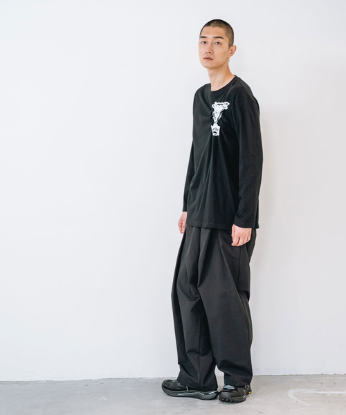 yoshiokubo(ヨシオクボ)の「yoshiokubo ヨシオクボ / Crash L/S T "GHOST TRACK" / YKF26109(Tシャツ/カットソー・メンズ・ホワイト/ブラック・3/2/1)」の17枚目の写真
