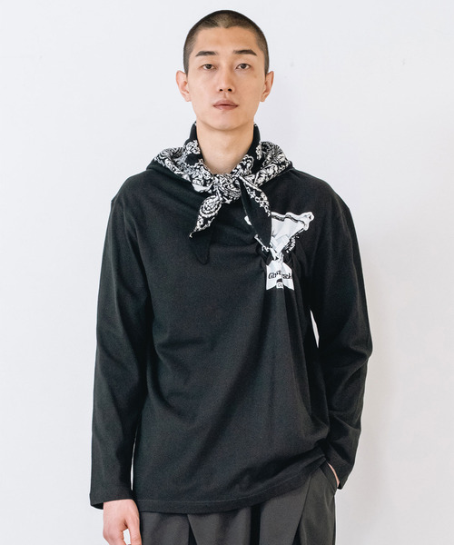 yoshiokubo(ヨシオクボ)の「yoshiokubo ヨシオクボ / Crash L/S T "GHOST TRACK" / YKF26109(Tシャツ/カットソー・メンズ・ホワイト/ブラック・3/2/1)」の19枚目の写真