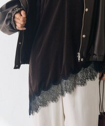 バイアスヘムレースベロアキャミソール(秋服)