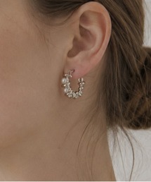 【rae】パールツイスト フープピアス